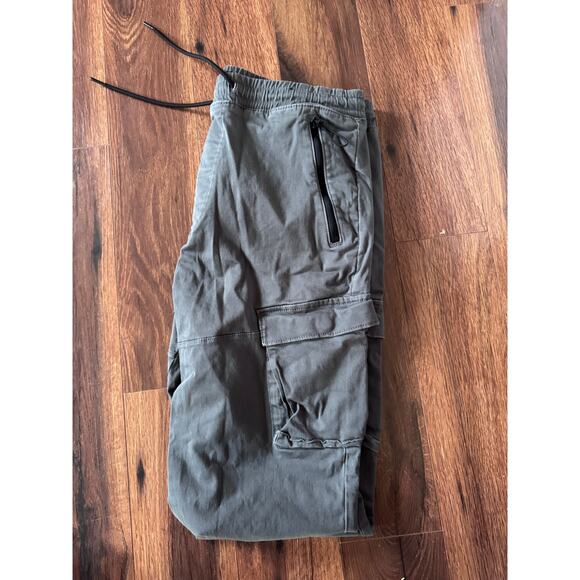 GRAY HOLLISTER CARGO PANT SKINNY JOGGER SIZE ELASTIC WAIST WITH DRAWSTRING PANT - Picture 6 of 7